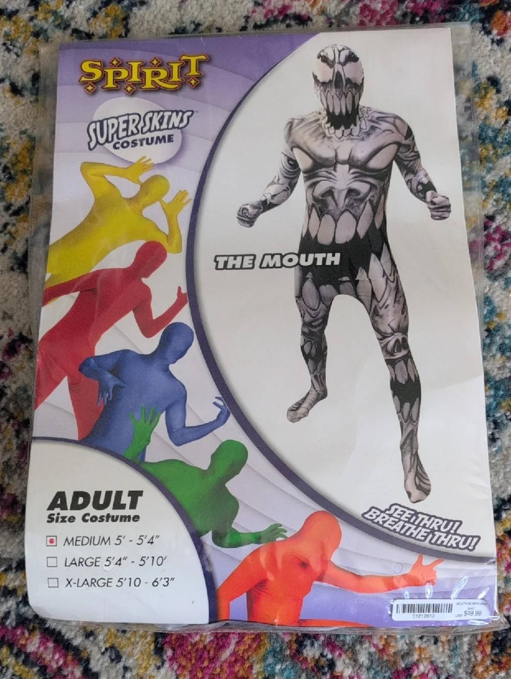 Spirit 'The Mouth' Full-Body Costume – Black & White, Medium 5'-5'4" - Picture 1 of 11